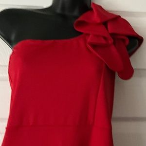 Red one shoulder dress  body on
